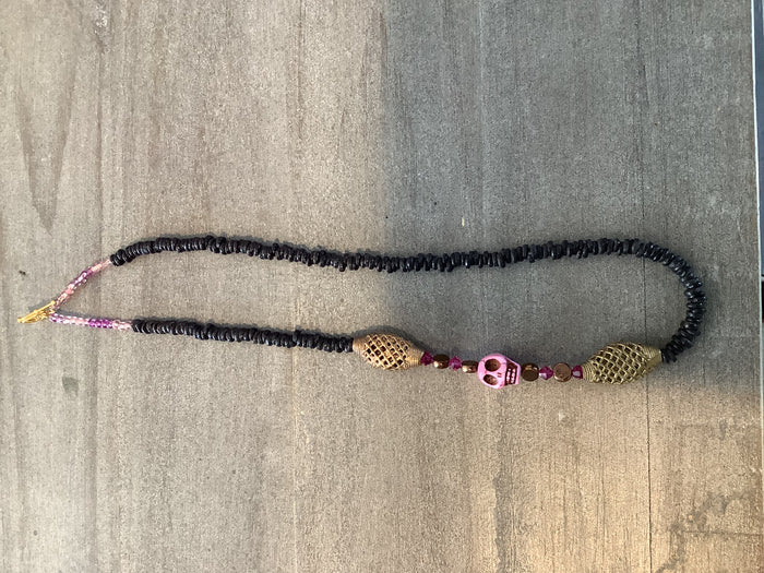 Pink Skull Necklace