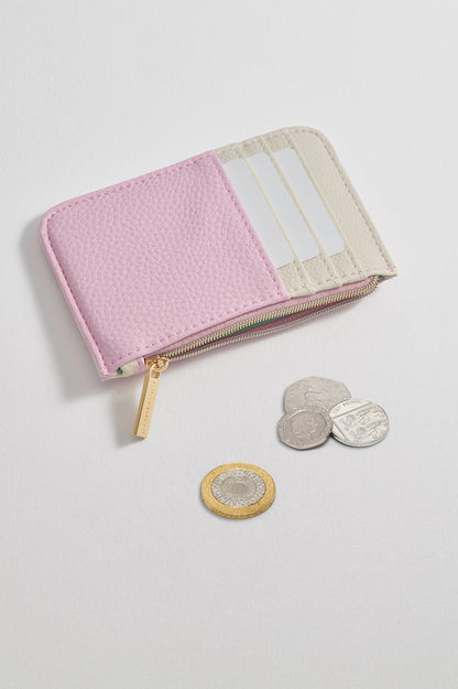 Pink Wiggle Print Card Purse