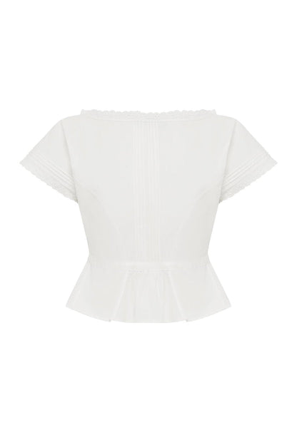 Pintuck Blouse Bianca