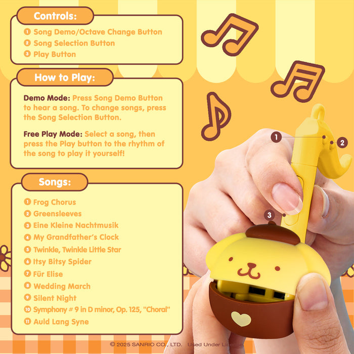 Pompompurin Mini Otamatone Melody Charm Accessory Hamee.com - Hamee US