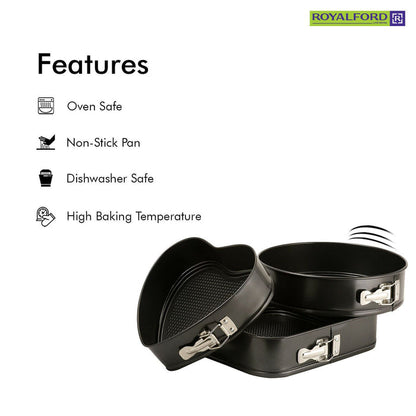 Premium Non-Stick Spring Form Cake Tins Set | Royalford Royalford