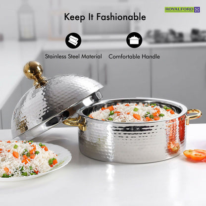 Premium Stainless Steel Food Warmer (4L) Royalford