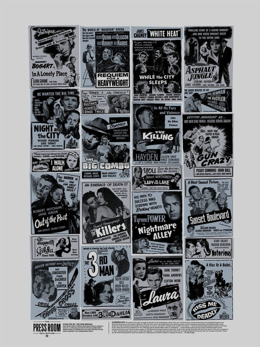Press Room: Hardboiled Ad Block Poster - curated & signed by Joe Bob Briggs