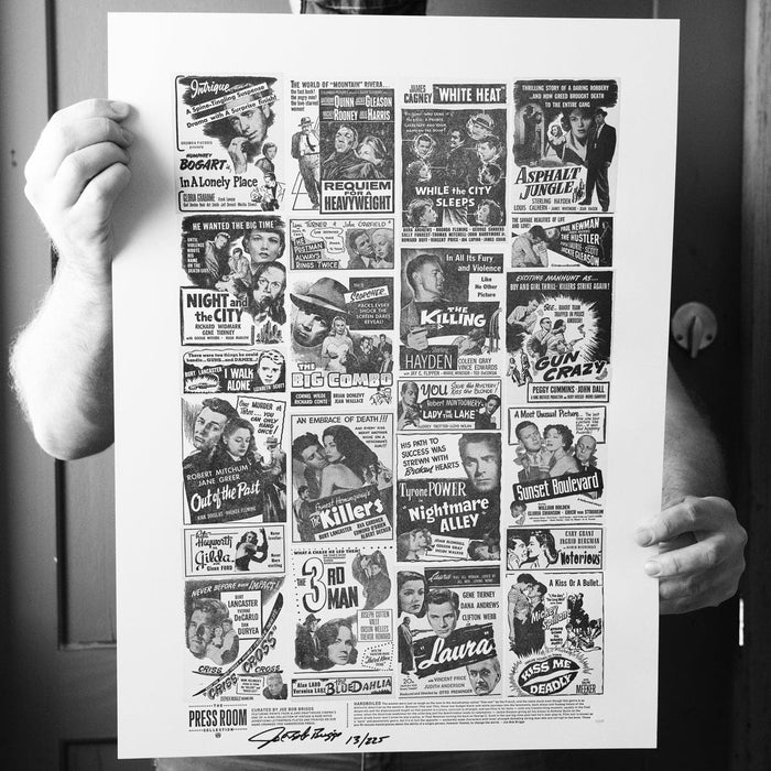 Press Room: Hardboiled Ad Block Poster - curated & signed by Joe Bob Briggs