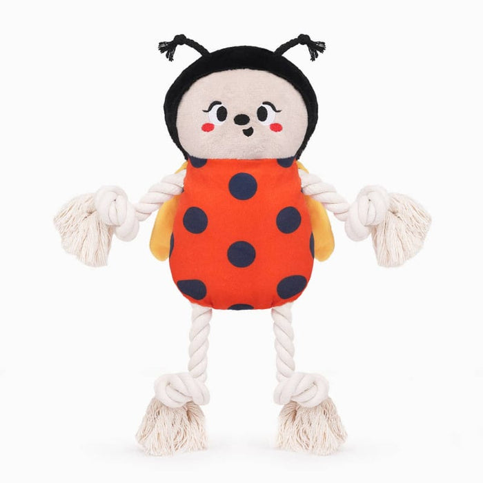 Hugsmart Products Inc Dog Toys Puppy Garden Spring Ladybug Plush Rope Dog Toy