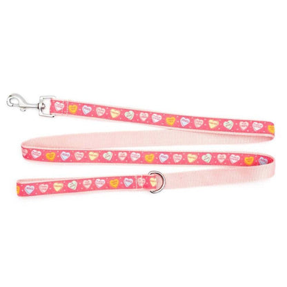 The Worthy Dog Leashes Puppy Love Hearts Pink Dog Leash - 2 Sizes