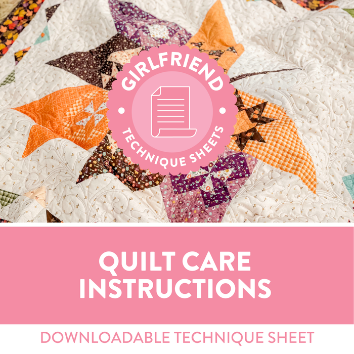 Quilt Care Instructions (Downloadable)