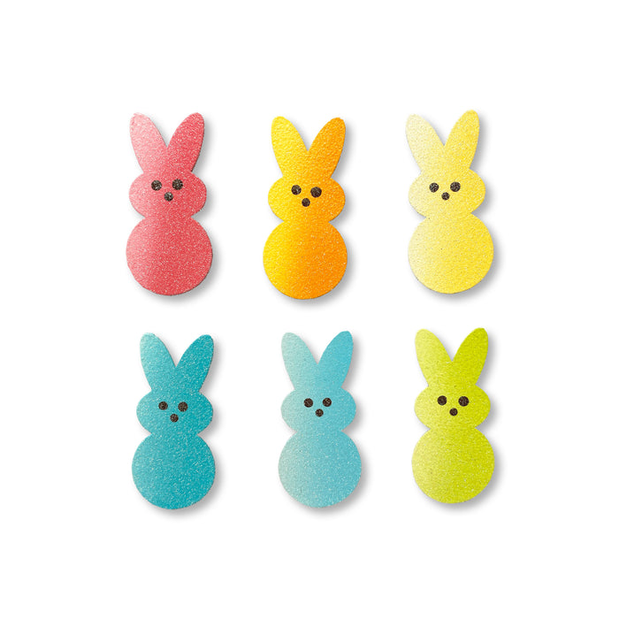 Rainbow Marshmallow Bunny Magnets S/6