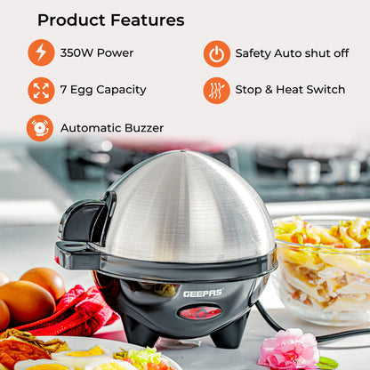 Geepas | For you. For life. Hard Boiled Egg Cooker & Poacher Cooker