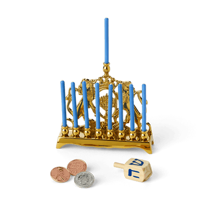 Rebecca’s™ Menorah & Dreidel Set for 18-inch Dolls (Historical Characters)