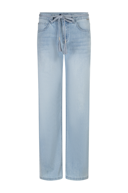 Red Button SRB4848 Colette & Belt White Bleach Jeans L33 light blue wide leg jeans shop Red Button at Dotique