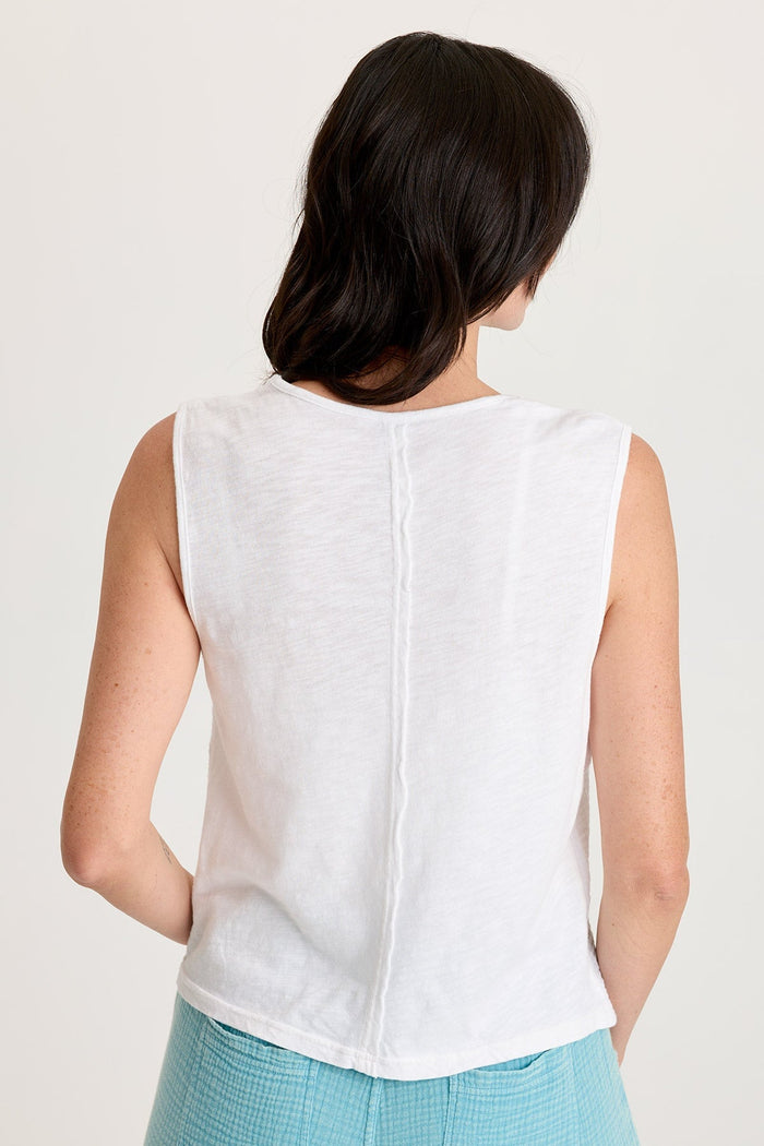 XCVI Reid Gauze/Crochet V-Neck Tank