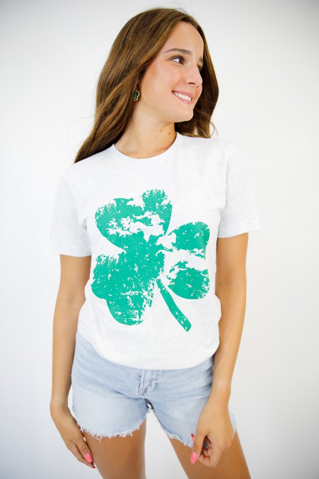 Retro Clover Distressed Graphic Tee