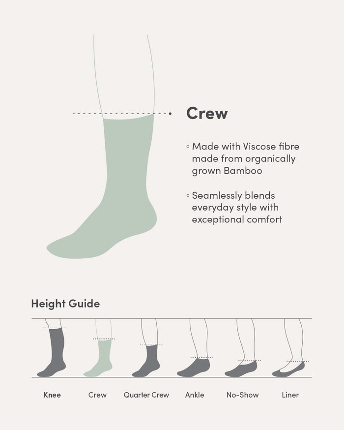 Ribbed Crew Socks - Navy