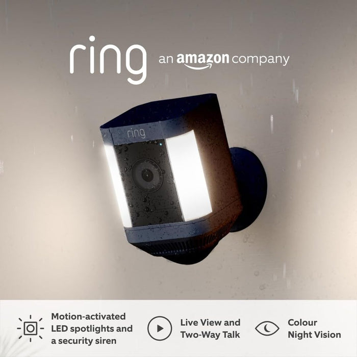 Ring Spotlight Cam Plus Battery Black | B09K1D35TK Ring Euronics Ireland