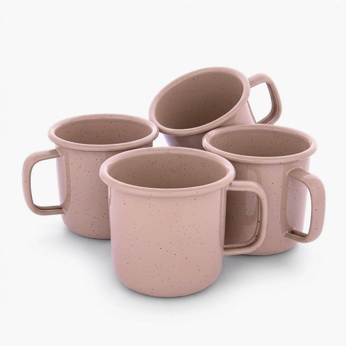 Rolled Enamelware Mug Set
