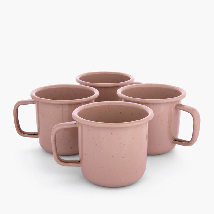 Rolled Enamelware Mug Set