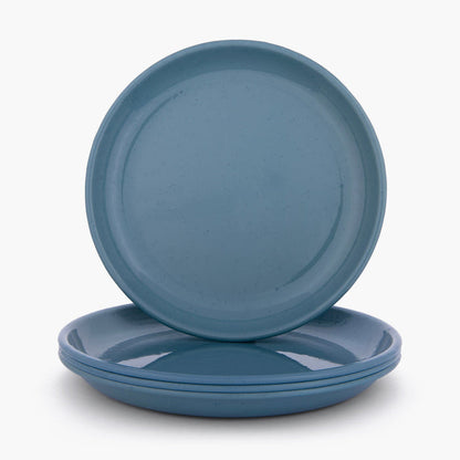 Rolled Enamelware Plate Set