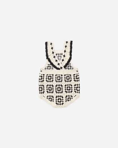 Rylee + Cru Crochet Romper, Abstract