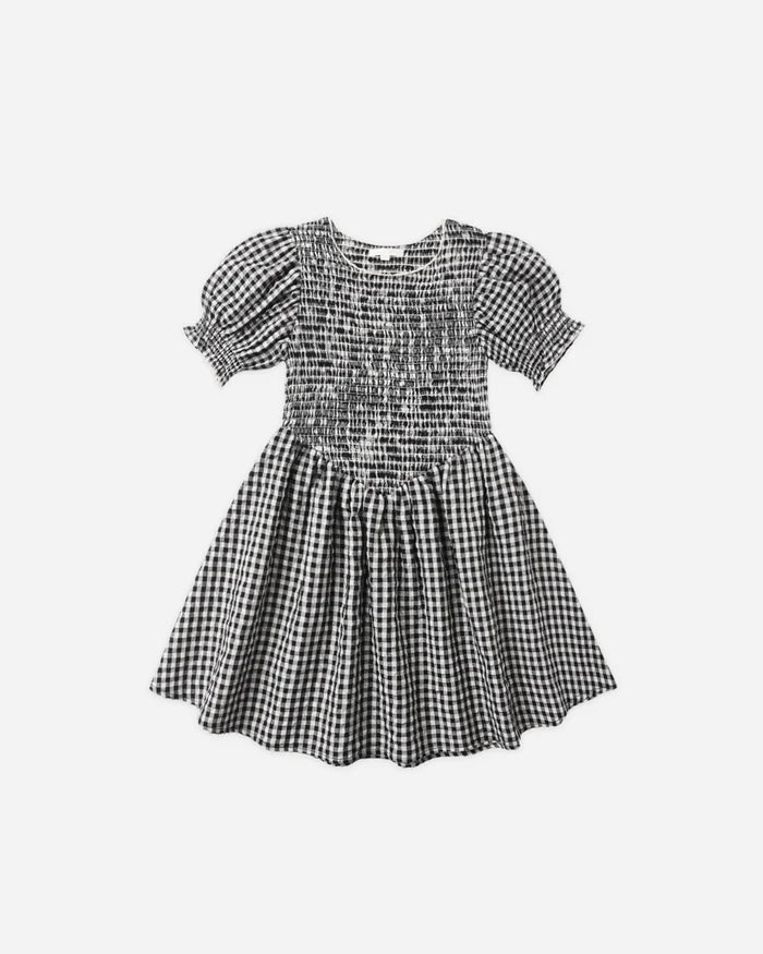 Rylee + Cru Louise Dress, Black Check