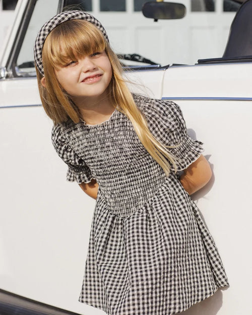 Rylee + Cru Padded Headband, Black Check