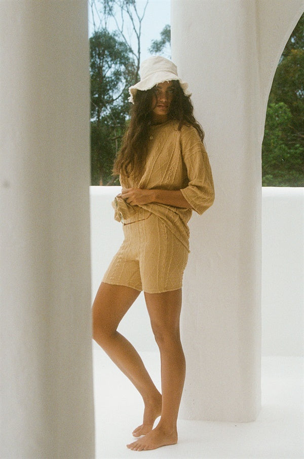 SAMPLE-Archer Bike Shorts - Tan Cable