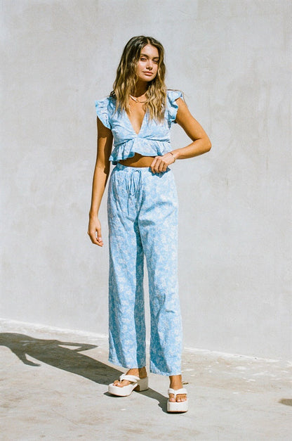 SAMPLE-Renata Frill Top - Azure
