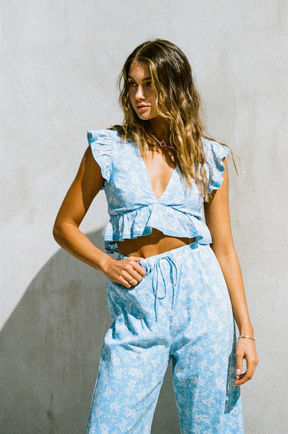 SAMPLE-Renata Resort Pants - Azure
