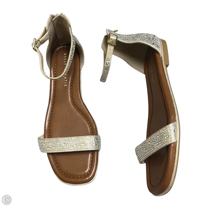 Sandals Flats By Kelly And Katie In Gold, Size: 9