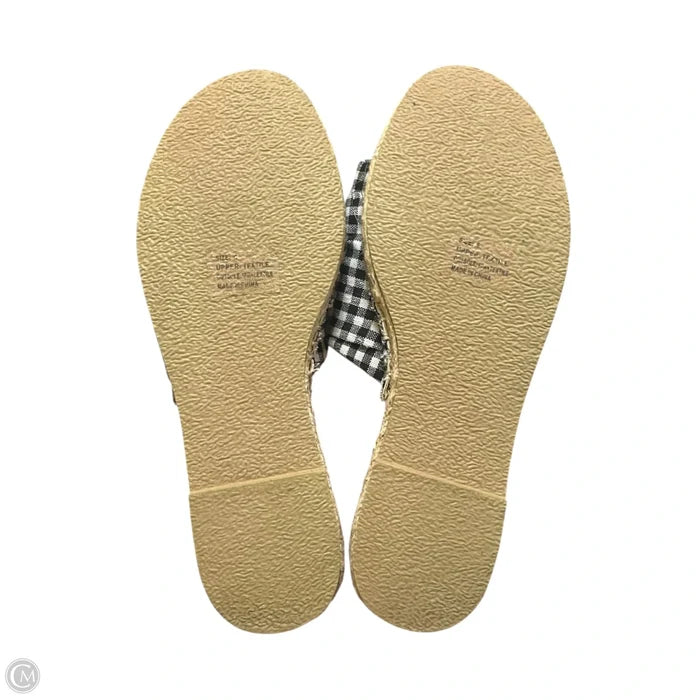 Sandals Flats By Olivia Miller In Black & White, Size: 6