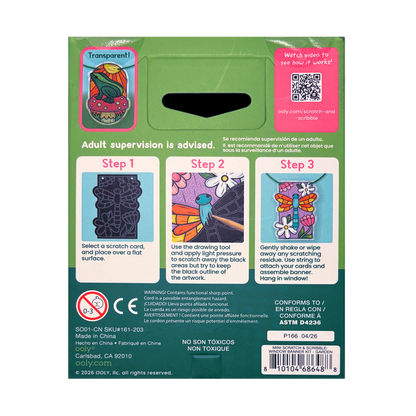 Scratch & Scribble Mini Window Banner Kit - Garden - 6 Cards