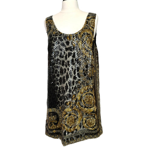 Sequins Printed Mini Dress - L