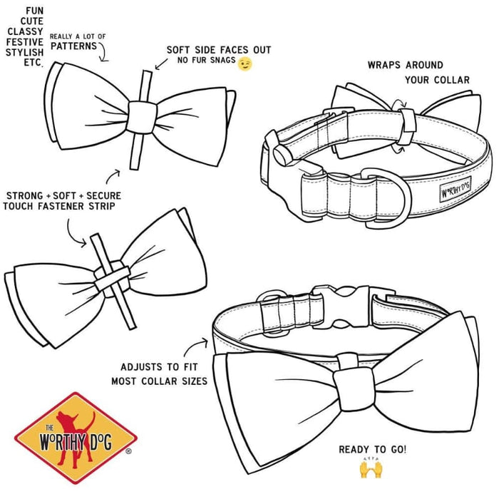 The Worthy Dog Bow Tie Shamrock Lucky Bow Tie - 2 Sizes