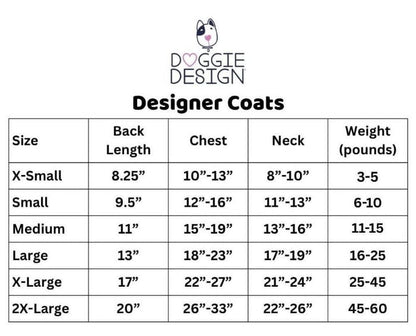 Doggie Design Jackets Sherpa Lined Dog Harness Coat Brown & White Plaid with Matching Leash