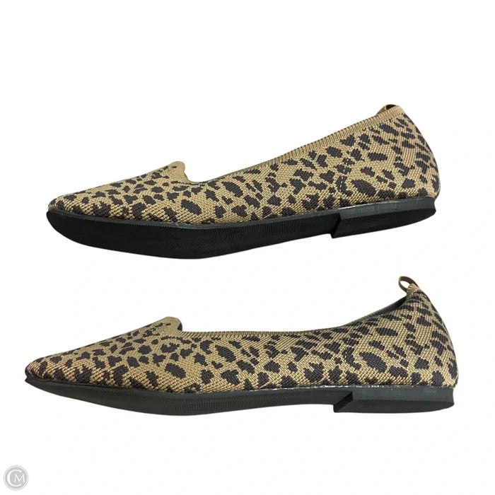 Shoes Flats In Leopard Print, Size: 9