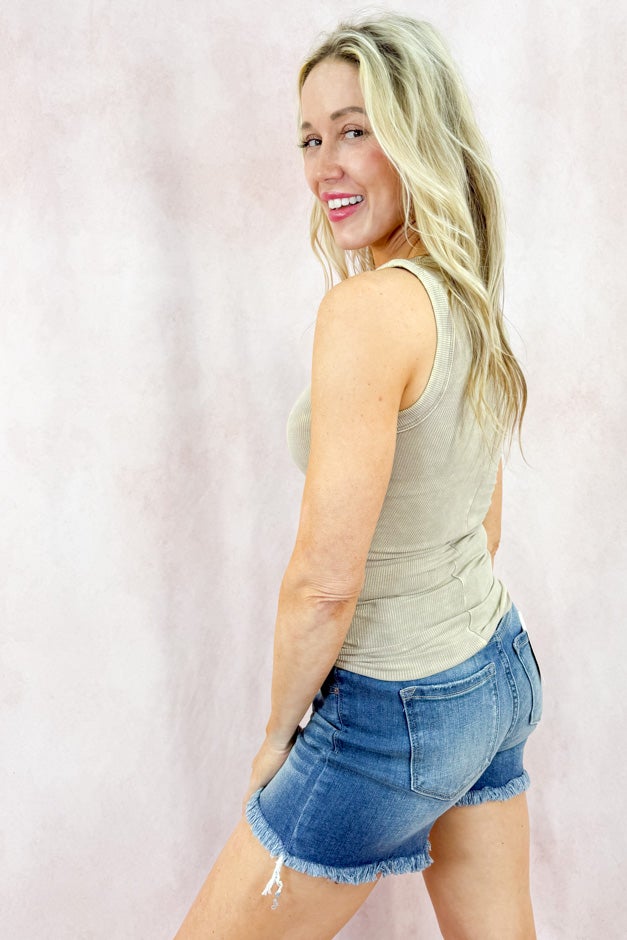 Show Your Love Mineral Wash Rib Tank