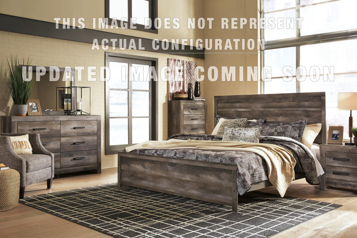 Signature Design Gray Full Crossbuck Panel Bed
