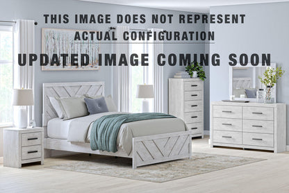 Signature Design Whitewash Twin Panel Bed
