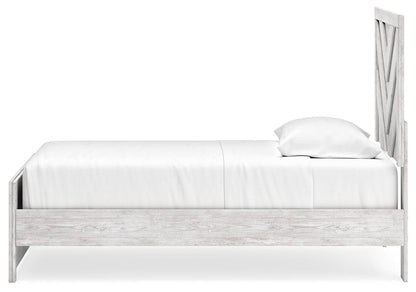 Signature Design Whitewash Twin Panel Bed