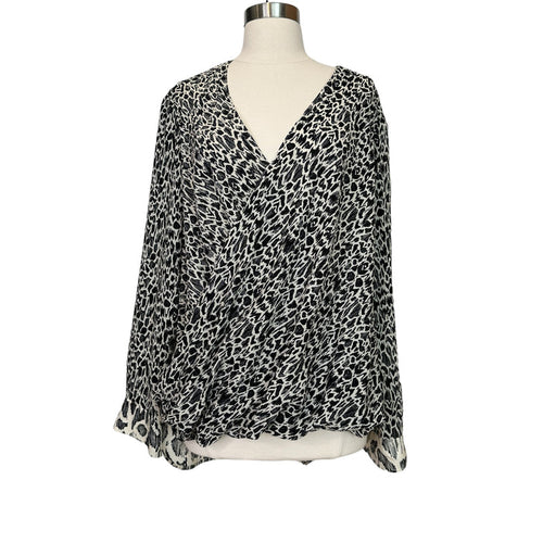 Silk Printed Blouse - L