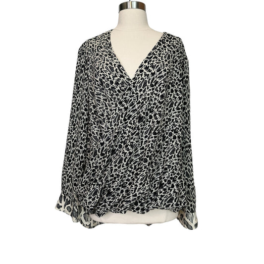 Silk Printed Blouse - L