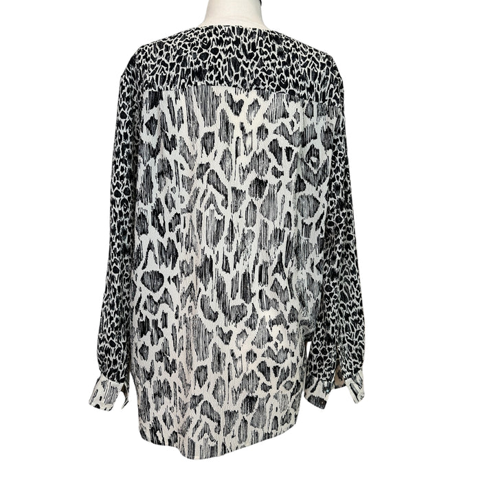 Silk Printed Blouse - L