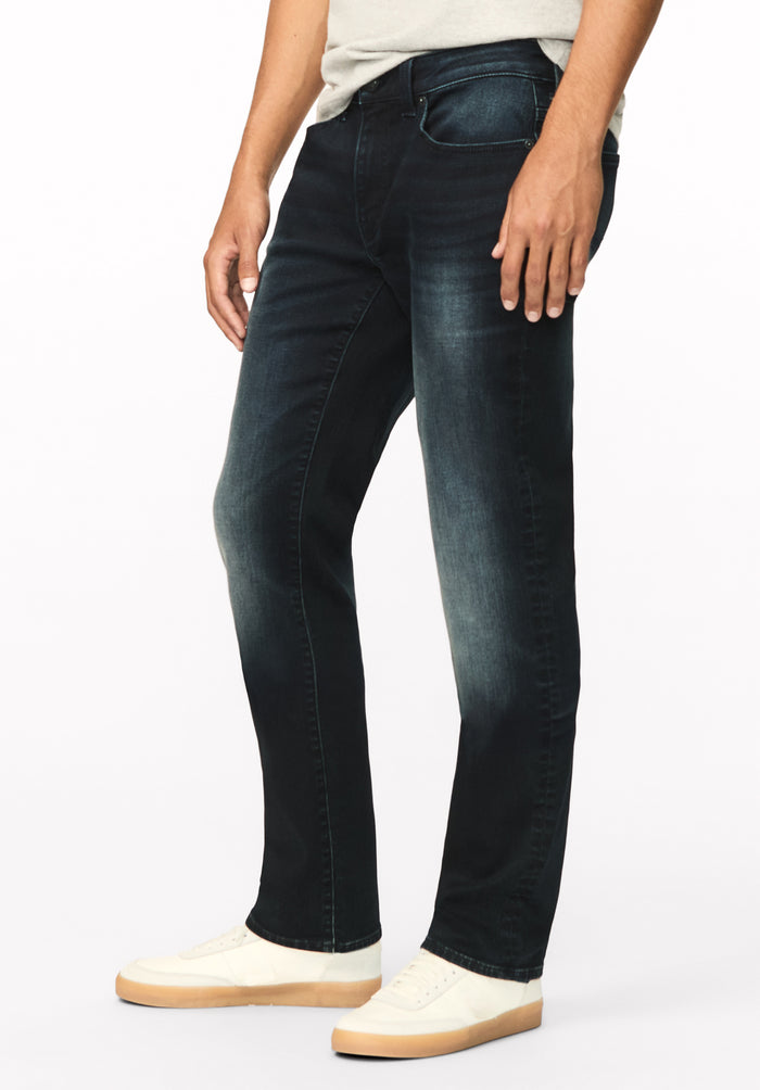 Six Men's Straight Freedom Flex Jeans, Dark and Sanded - BM22999