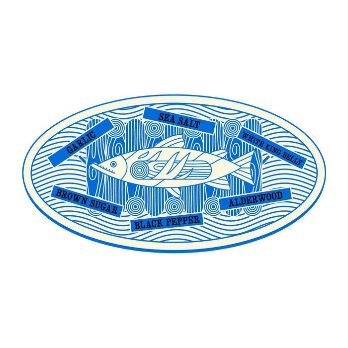 Fish illustration with text labels on a white background