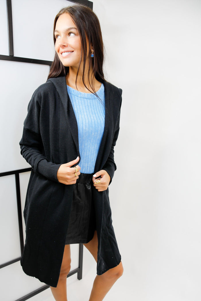 Soft Layers Hooded Cardigan