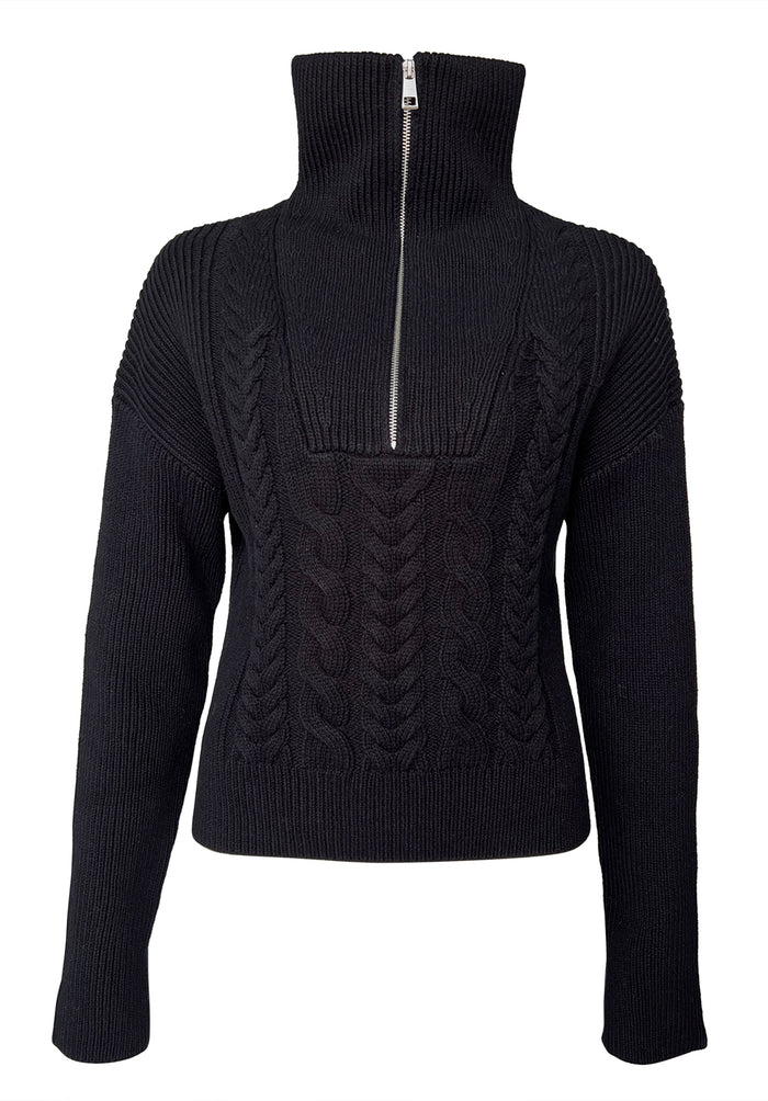 Buffalo Women Sweaters Black Knit Sweaters Long-Sleeve Silhouette Cozy Sweater Knit