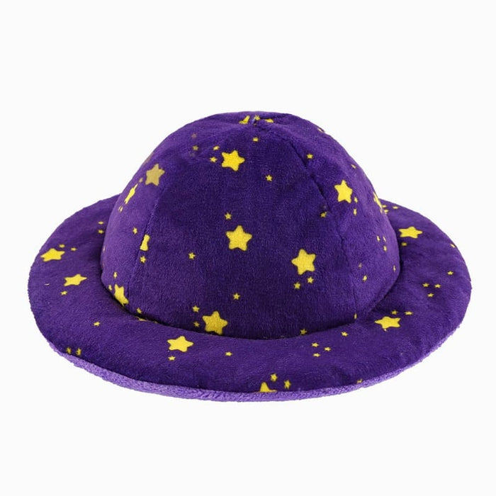 Hugsmart Products Inc dog toys Space Paws Purple Orange Flip the UFO Plush Dog Toy