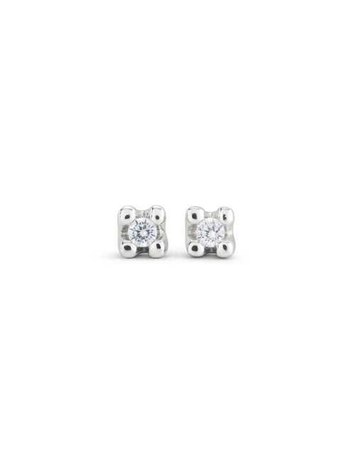 Spark Stud Earrings Silver