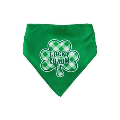 Barker's Bowtique Bandanas St. Patrick's Shamrock Reversible Dog Bandana - Only Size Sm Available