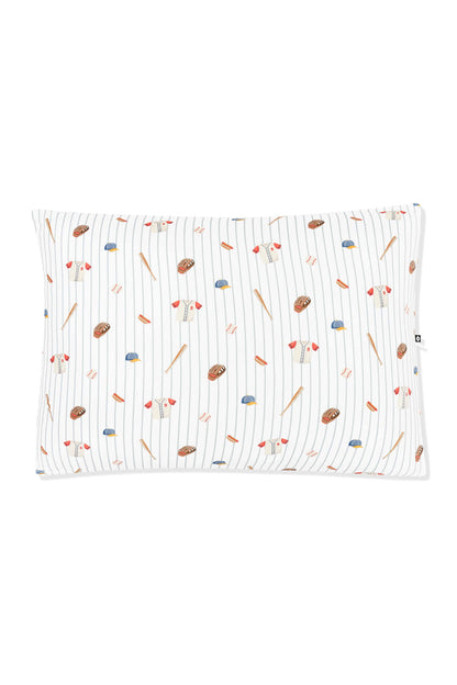 Front of the Standard Pillowcase in Home Run on a white surface
